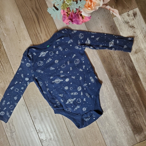 dip blue outer space baby toddler boy bodysuit onesie size 18-24m nwot - Picture 10 of 16